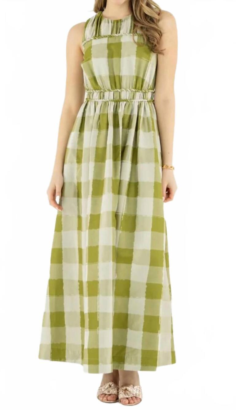 NEW EMILY MCCARTHY sorrento maxi dress in gingham